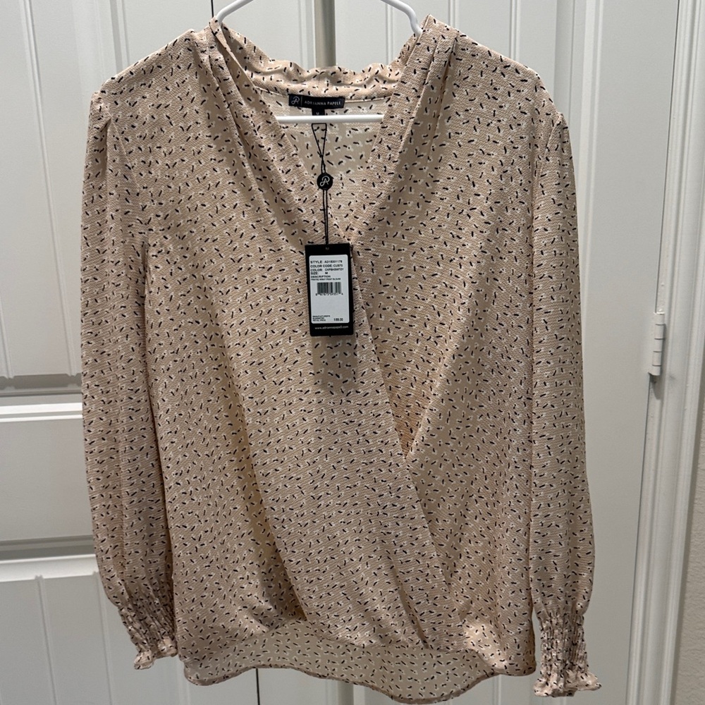 Adrianna Papell Blush Wrap Blouse
